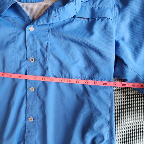 Simms Men's Large Vented Fishing Shirt Short Sleeve Button-Up - Picture 5 of 8